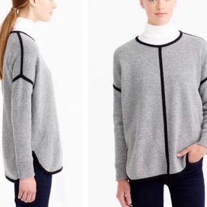J crew factory Tipped Oversized Sweater Small Wool